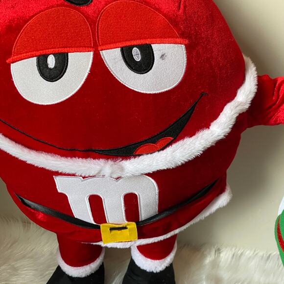 22” Plush Standing Santa M&M guy with present - Picture 2 of 11